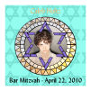 Mosaic Small Square Bat Mitzvah Labels